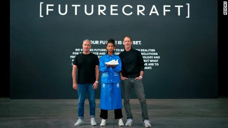 Willow Smith and members of the Adidas team pose with the new shoe. 