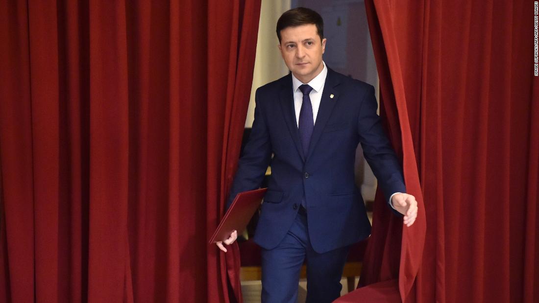 Here is Zelensky shooting the television series &quot;Servant of the People&quot; where he plays the role of the President of Ukraine. He was later elected President of Ukraine.