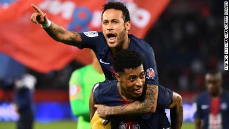 Neymar returned from injury to celebrate his second Ligue 1 title with PSG.