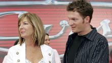 NASCAR driver Dale Earnhardt Jr, right, and his mother Brenda Jackson, left, arrive for the premiere of the Disney/Pixar animated film "Cars" at Lowe's Motor Speedway in Concord, N.C., Friday, May 26, 2006.  (AP Photo/Chuck Burton)