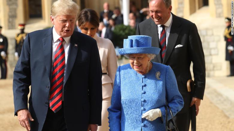 President Trump gets another crack at royal protocol