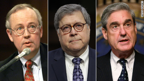 William Barr decried &#39;hatchet jobs&#39; on Ken Starr in 1998