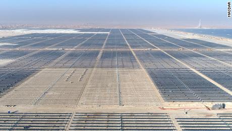 An undated image of the Mohammed Bin Rashid Solar Park in construction in Dubai.