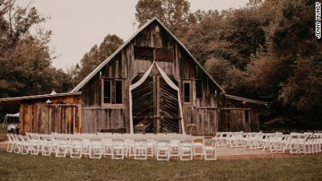 A barn in Story, Indiana, which is used for weddings and events.