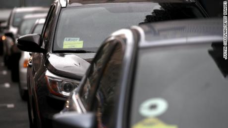 SAN FRANCISCO, CALIFORNIA - MARCH 22: The Uber logo is displayed on a car on March 22, 2019 in San Francisco, California. Uber Technologies Inc. announced that it has selected the New York Stock Exchange for its much anticipated initial public offering that could be one of the top five IPOs in history. The listing could value the ride sharing company at over $120 billion. (Photo by Justin Sullivan/Getty Images)