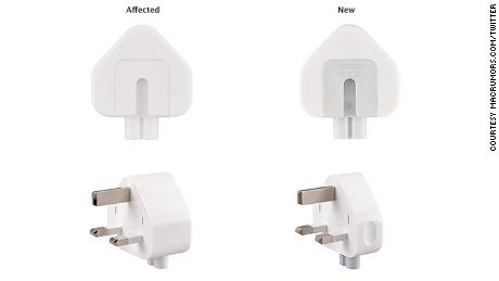 Apple recalls plug adapters over safety fears