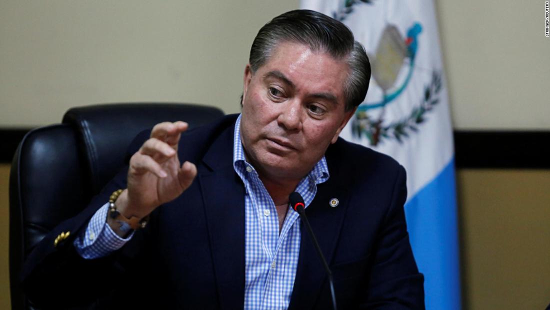 Mario Estrada, presidential candidate of the center-right National Change Union, speaks during a news conference in Guatemala City, Guatemala, December 6, 2017. Picture taken December 6, 2017. REUTERS/Stringer NO RESALES. NO ARCHIVES