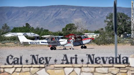 in Cal-Nev-Ari, Nancy Kidwell built an entire town around an runway.