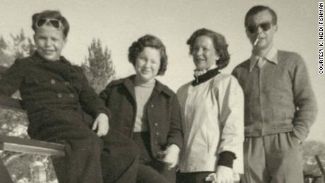 Left to right: Robert, Ruth, Margret and Heinz Lichtenstern on a family vacation after the war.