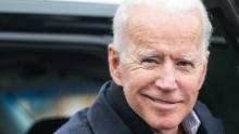 DORCHESTER, MA - APRIL 18: Former Vice President Joe Biden arrives in front of a Stop &amp; Shop in support of striking union workers on April 18, 2019 in Dorchester, Massachusetts. Thousands of unionized Stop &amp; Shop workers across New England walked off the job last week in an ongoing strike in response to a proposed contract which the United Food &amp; Commercial Workers union says would cut health care benefits and pensions for employees. (Photo by Scott Eisen/Getty Images)