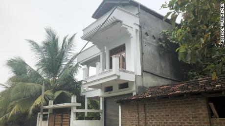 The garage where police found explosives.