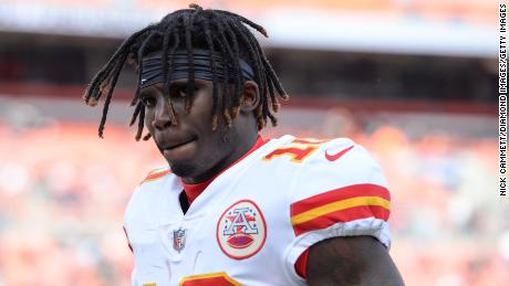 Wide receiver Tyreek Hill leaving the field after a game with the Kansas City Chiefs last year.