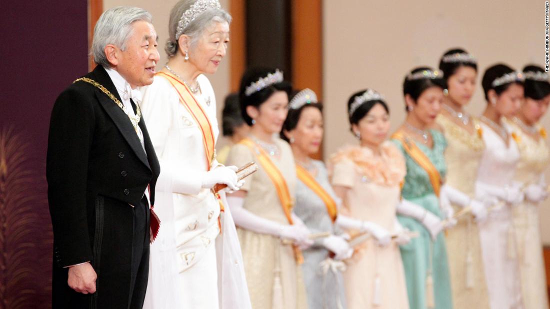 Akihito and Michiko attend a New Year&#39;s ceremony in Tokyo in 2011.