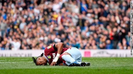 The bizarre events started after Jonathan Kodjia was seemingly fouled. 