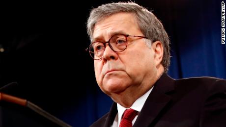 Attorney General William Barr speaks about the release of a redacted version of special counsel Robert Mueller's report during a news conference, Thursday, April 18, 2019, at the Department of Justice in Washington. (AP/Patrick Semansky)