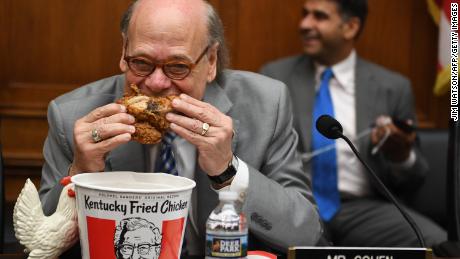 Dems mock William Barr&#39;s no-show with empty chair and chicken 