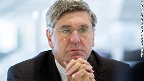 Stephen Moore, visiting fellow at the Heritage Foundation, listens during an interview in Washington, D.C., U.S., on Thursday, May 2, 2019. President Donald Trump&#39;s pick for a seat on the Federal Reserve Board said while he would withdraw from consideration if he becomes a liability from what he called a smear campaign, he doesnt think it will come to that. Photographer: Andrew Harrer/Bloomberg via Getty Images