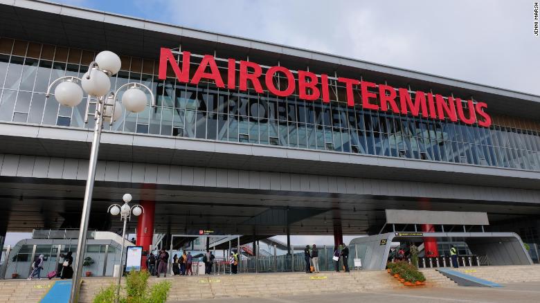 The exterior of Nairobi Train Station on the outskirts of the city.