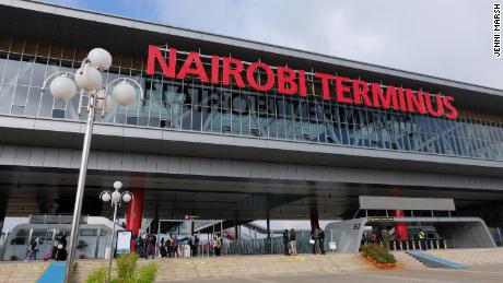 The exterior of Nairobi Train Station on the outskirts of the city.