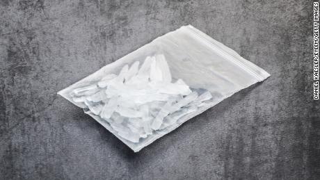 A file picture of a bag of crystal meth.