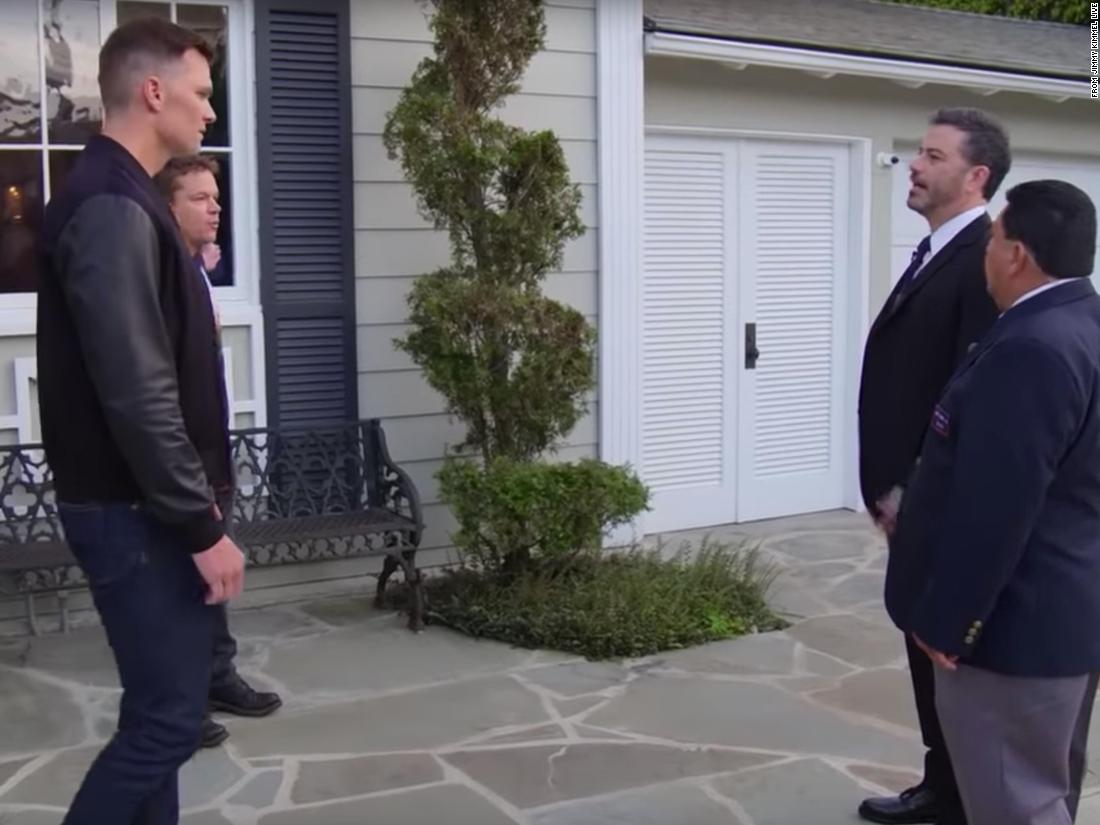 tom brady shoes kimmel