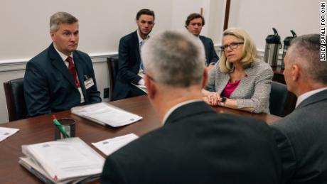 Miller meets in Washington with Jeff Knight, Chief Operating Officer of the Charleston-Kanawha Housing Authority and other members of the Housing Authority from various areas of West Virginia to hear their concerns.