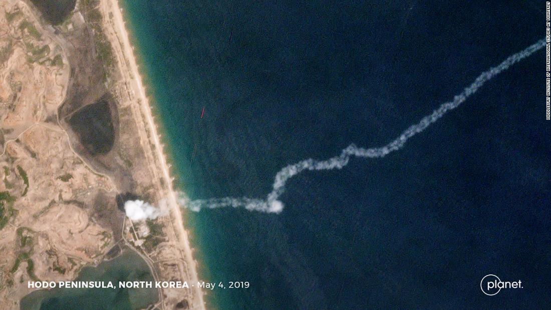Images show North Korea missile launch as Pyongyang tests Trump