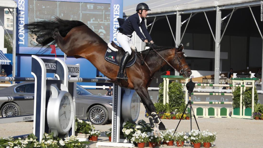Israel&#39;s Goldstein beat Irishman Darragh Kenny on Balou du Reventon by just 0.08 seconds in the jump-off.