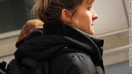 Allison Mack leaves the Brooklyn Federal Courthouse on February 06.