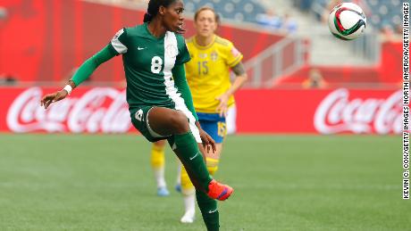 This month Oshoala became the first African to compete in the Women&#39;s Champions League. 