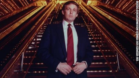 NEW YORK, UNITED STATES - 1989: Real estate tycoon Donald Trump poised in Trump Tower atrium. (Photo by Ted Thai/The LIFE Picture Collection/Getty Images)