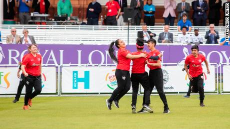 England player Siraj Qazi (R) said the tournament &quot;showed the children how talented they are.&quot;