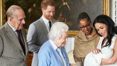 Image result for Prince Harry and Meghan reveal their newborn to the world