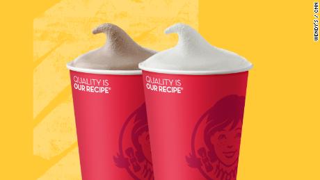 Wendy&#39;s Frosty shakes come in two flavors, chocolate and vanilla. 
