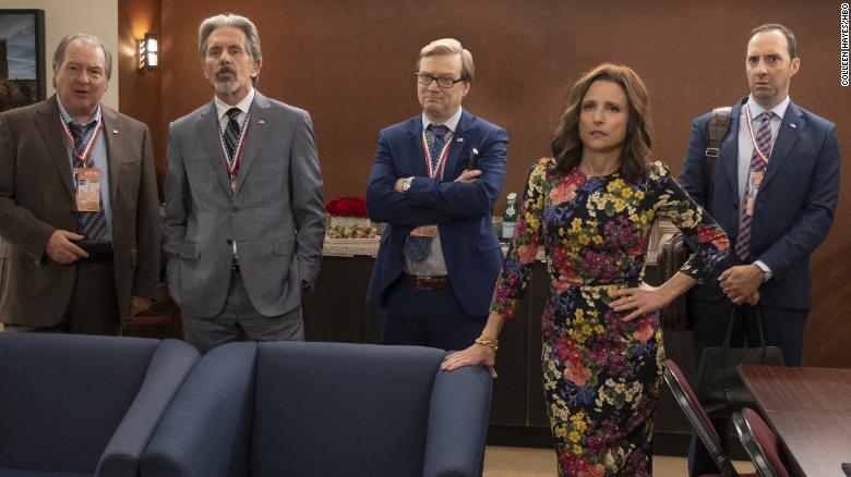 Kevin Dunn, Gary Cole, Andy Daly, Julia Louis-Dreyfus, Tony Hale in &#39;Veep&#39;