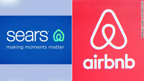 Sears&#39; new logo (left) looks a lot like Airbnb&#39;s logo.