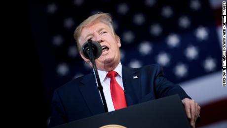 US President Donald Trump speaks during a &quot;Make America Great Again&quot; rally in Florida on May 8, 2019. BRENDAN SMIALOWSKI/AFP/Getty Images