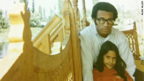 Sakina Jaffrey with her adoptive father, violinist Sanford Allen, in Kashmir.