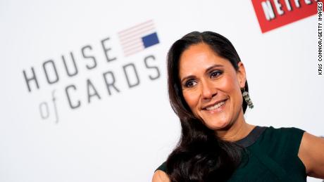  Sakina Jaffrey poses on the red carpet during the &quot;House Of Cards&quot; screening at NEWSEUM on January 29, 2013 in Washington, DC.