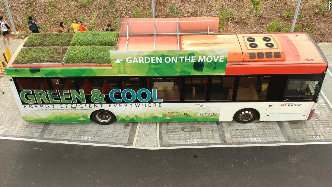 Urban greenery specialist GWS Living Art has installed green roofs on 10 public buses in Singapore. The &quot;Garden on the Move&quot; campaign is part of a trial to see whether plants can help to reduce the temperatures inside buses so that operators can save the fuel that is spent on air conditioning. 