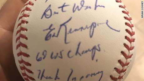 &quot;To Brian, Best Wishes. Ed Kranepool. 69 WS Champs. Thanks for saving my life!&quot;