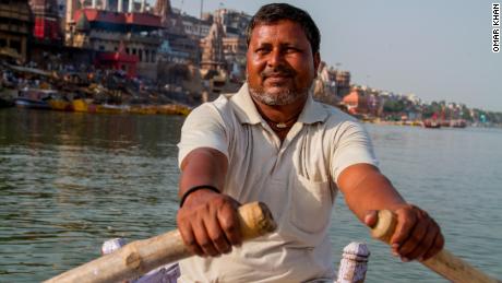 Om Prakash says it&#39;s important to keep the River Ganges clean. 