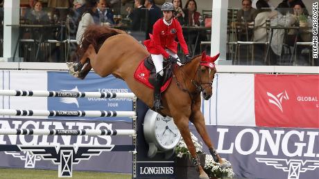 Ben Maher and Explosion W in action for the London Knights.