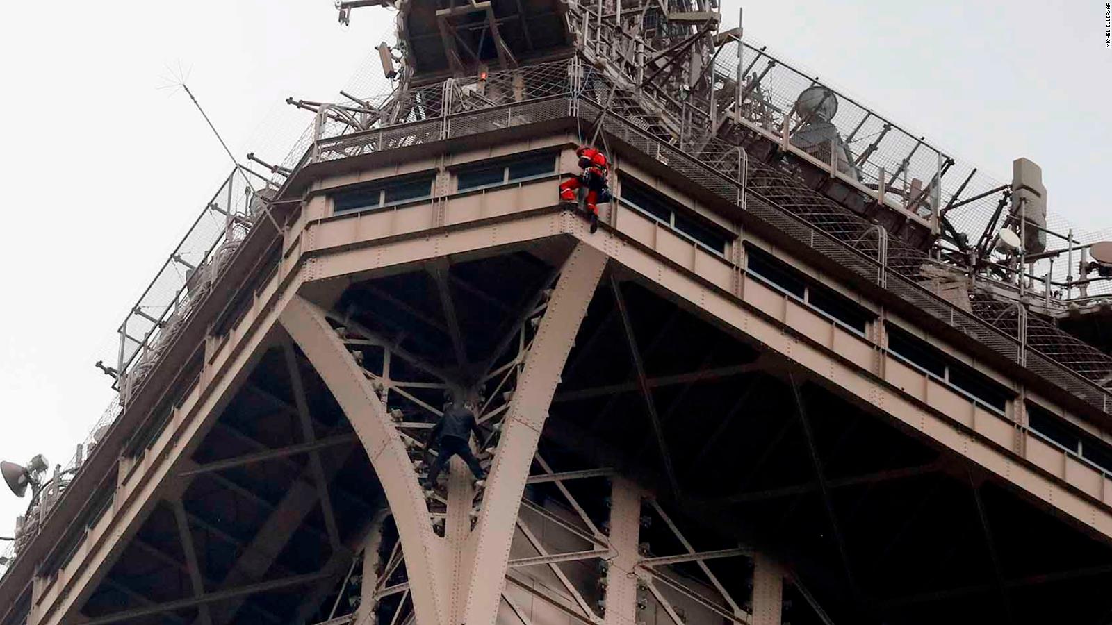 Eiffel Tower closed due to man climbing Paris landmark CNN