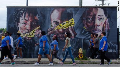 A GirlTrek walking team in Detroit.