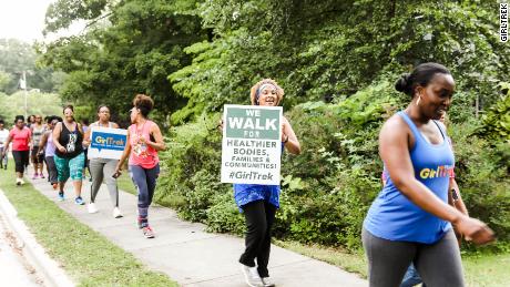 A GirlTrek walking team in Charlotte, North Carolina.