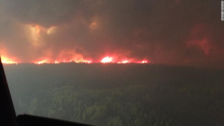 The Chuckegg Creek Wildfire, burning in Mackenzie County, in northern Alberta.