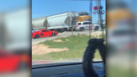 Police Car Clobbered By Speeding Train - roblox train crash videos