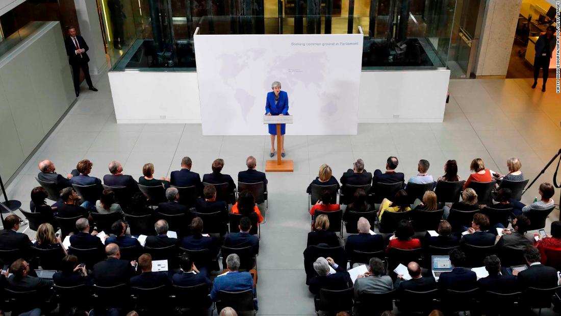 May delivers a speech proposing &lt;a href=&quot;https://edition.cnn.com/2019/05/21/world/theresa-may-new-brexit-deal-gbr-intl/index.html&quot; target=&quot;_blank&quot;&gt;a &quot;new Brexit plan&quot; &lt;/a&gt;in May 2019.