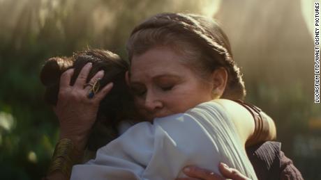 Carrie Fisher and Daisy Ridley in 'Star Wars: The Rise of Skywalker.'